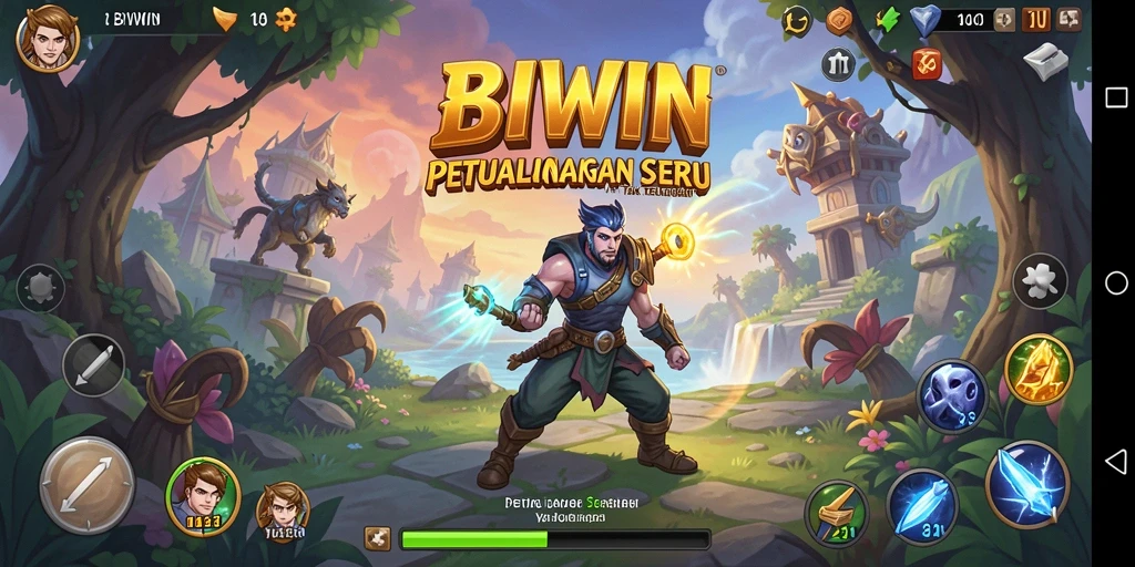 Tampilkan gameplay seru BIWIN dengan petualangan yang menantang.