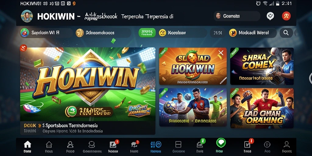 Tampilan gameplay HOKIWIN yang menegangkan dalam taruhan olahraga.