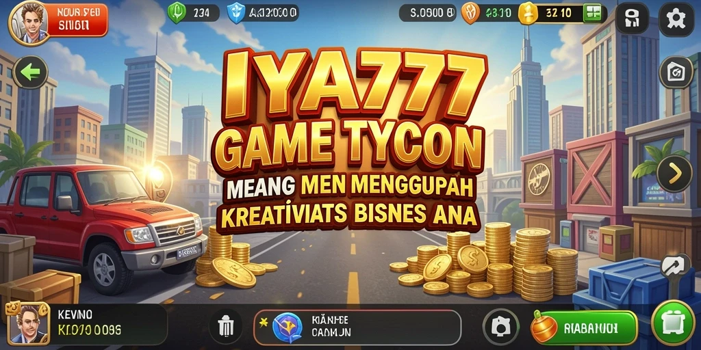 Tangkapan layar utama permainan IYA777 yang menunjukkan pengelolaan bisnis Tycoon.