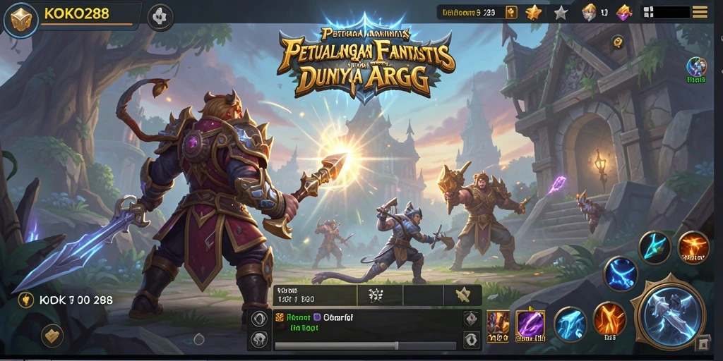 Tampilan gameplay KOKO288 yang mendebarkan dalam arena ARPG.