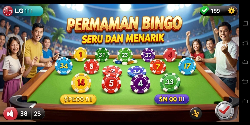 Screenshot menunjukkan gameplay Bingo yang penuh warna dan menarik.