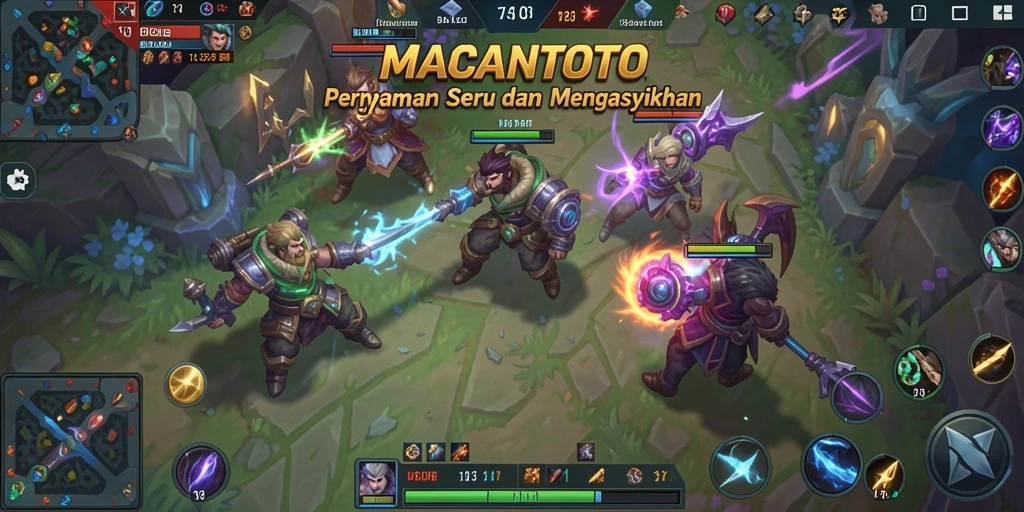 Tampilan aksi seru di dalam gameplay MOBA