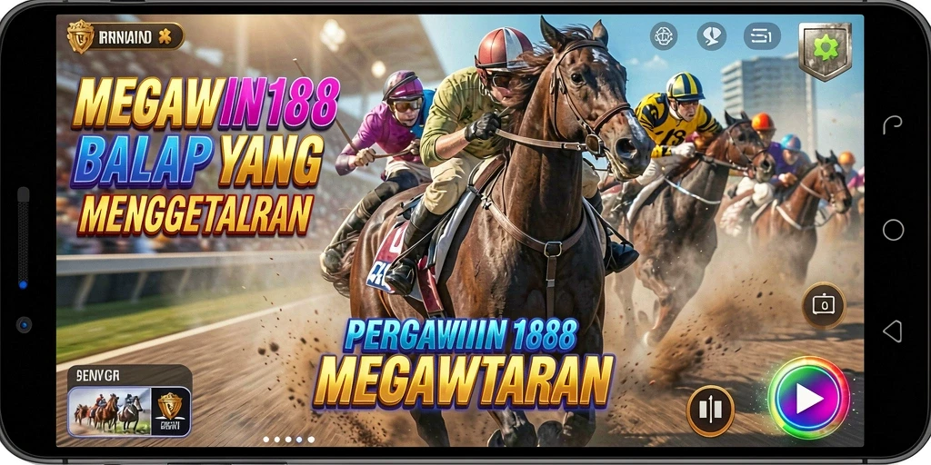 Gameplay seru MEGAWIN188 dengan balapan yang mendebarkan.