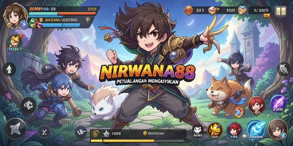 Tampilan gameplay NIRWANA88 yang menarik dan penuh warna.