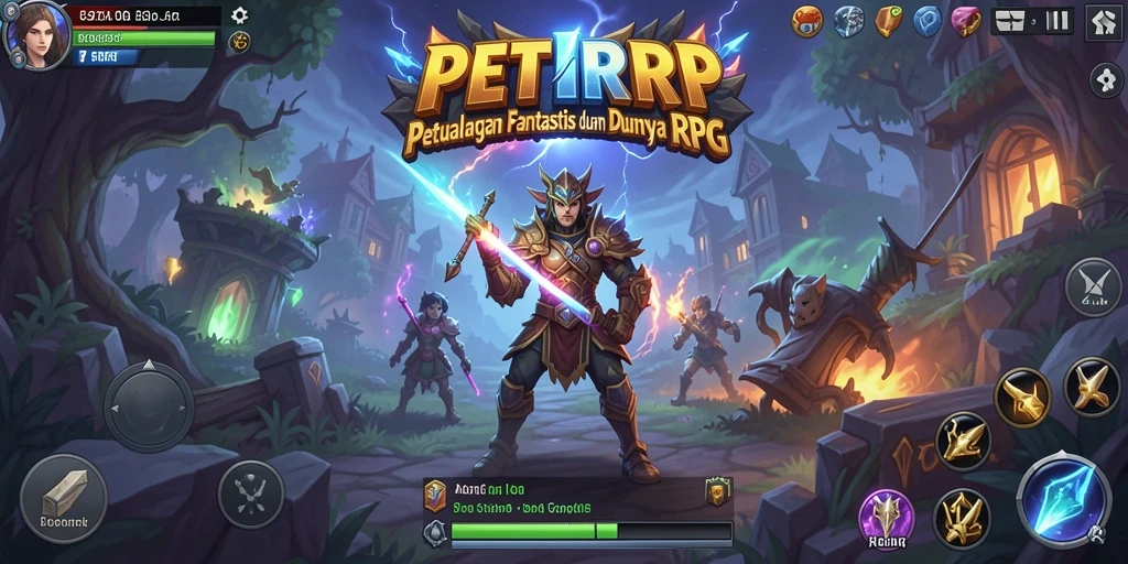 Tampilan menarik dari gameplay RPG PETIRRP yang mendebarkan.