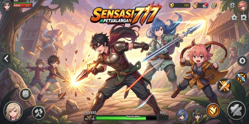 Tampilan menarik dari gameplay SENSASI777 yang kaya akan karakter Anime.