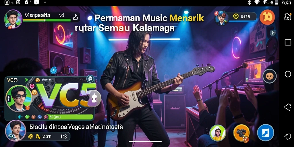Tampilan gameplay VC5 yang menawan dengan lagu-lagu favorit.