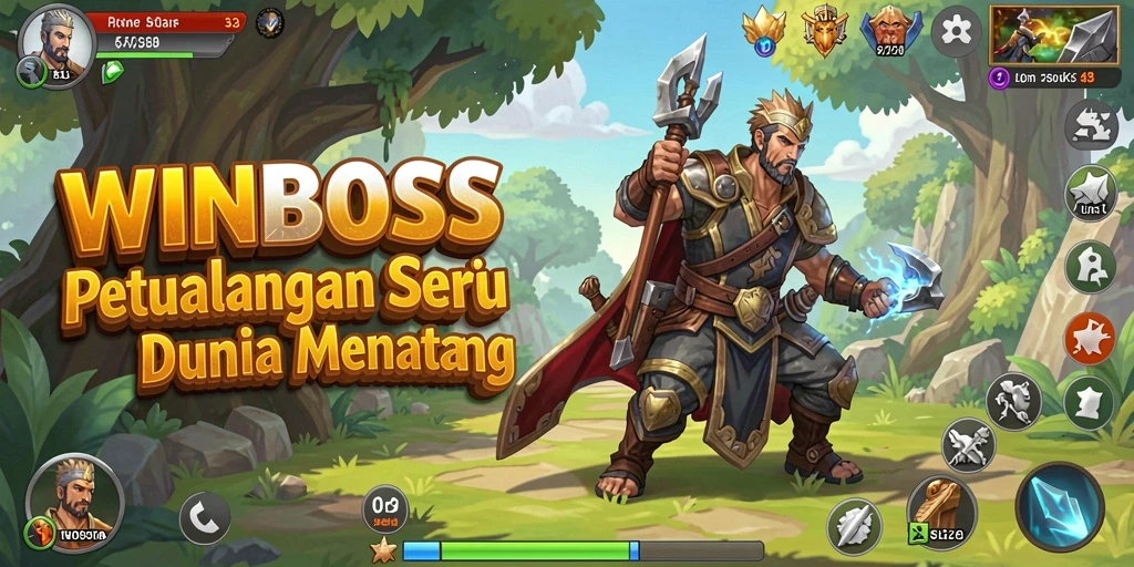 Tampilan gameplay seru dalam dunia petualangan WINBOSS.