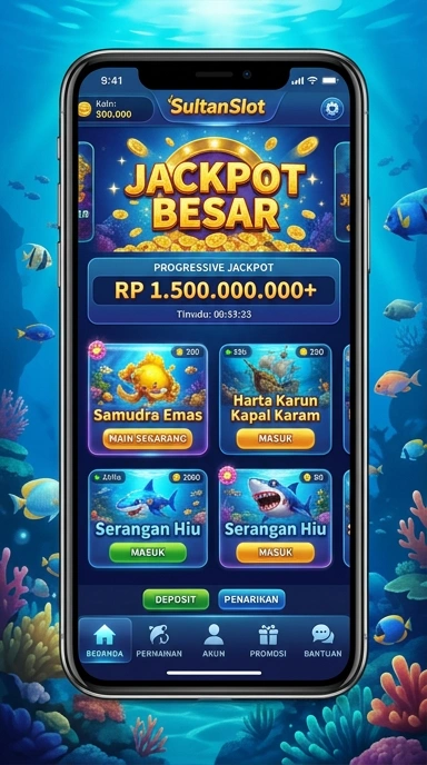Tampilan antarmuka aplikasi sultanslot yang menarik dan mudah digunakan.